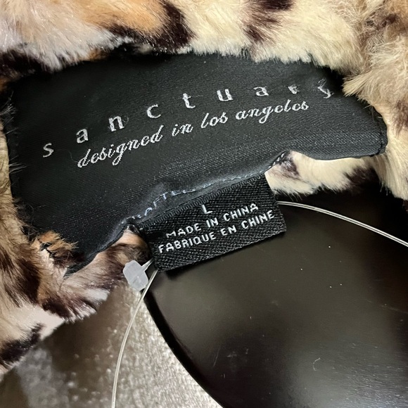 Sanctuary Clothing Long Leopard Coat L NWT - Picture 6 of 6